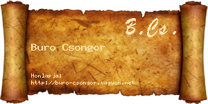 Buro Csongor névjegykártya